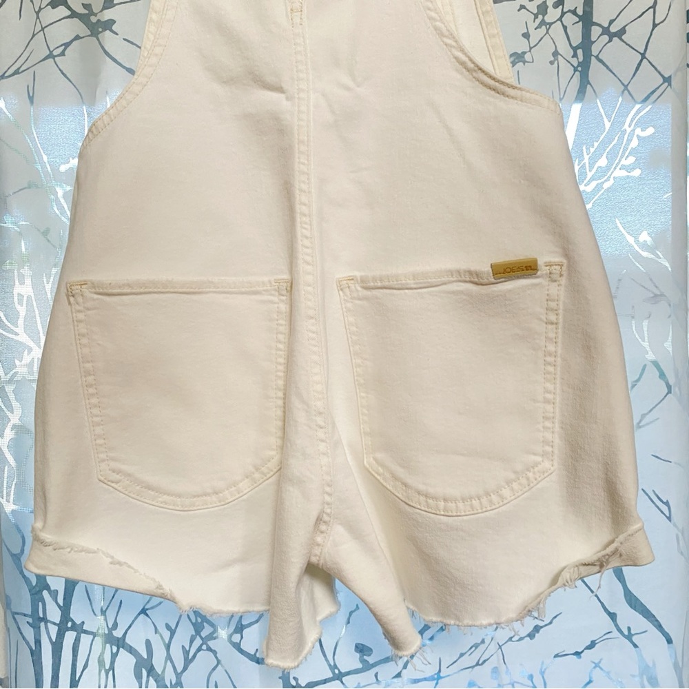 JOE’S Nicky off white shorts stretchy jean overalls - Picture 8 of 14